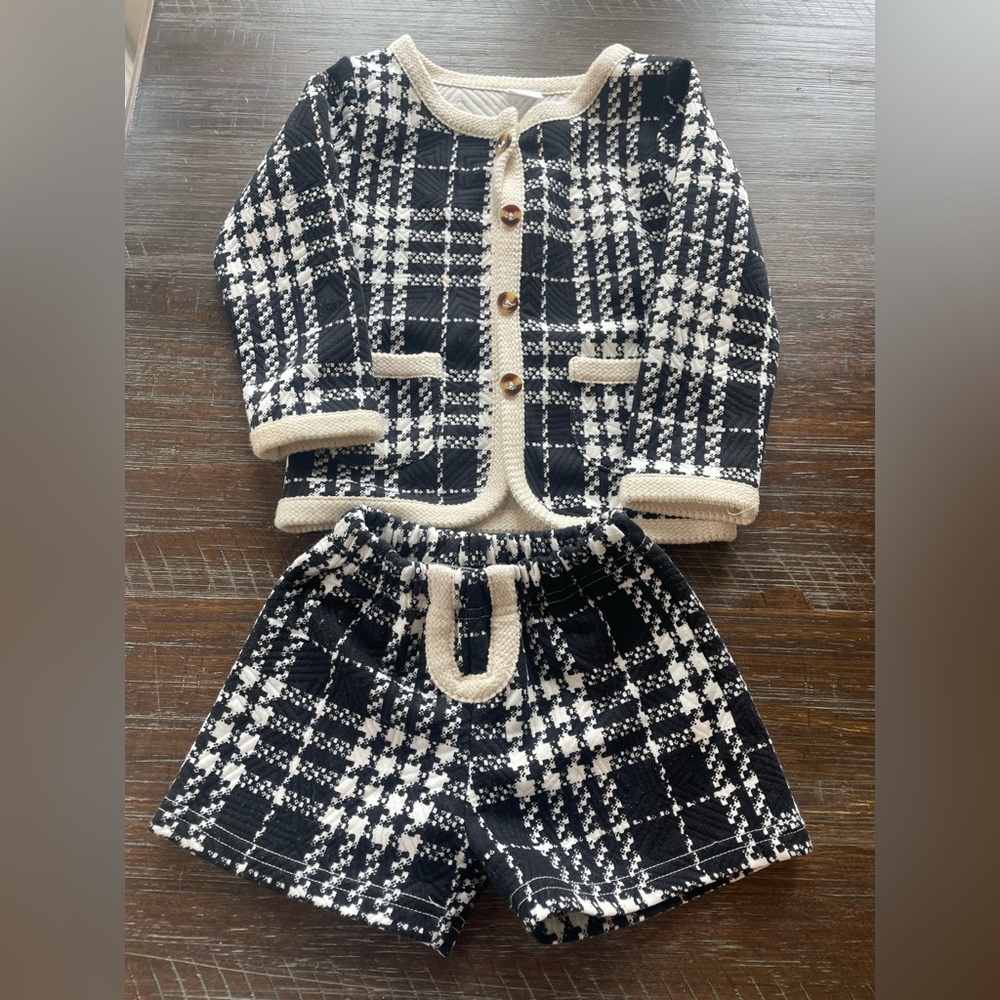 18-24 month toddler girls cardigan w shorts